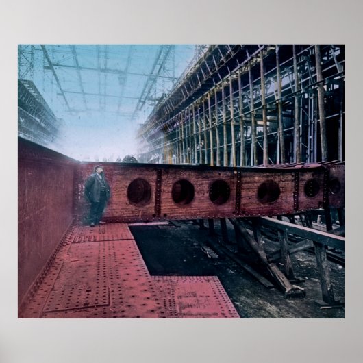 Poster RMS Titanic Construction à Belfast Irlande (Devant)