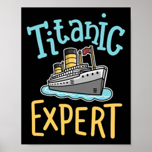 Poster Rms Titanic Drôle Expert Rétro Bateau de Croisière