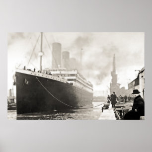 Poster RMS Titanic quitte Southampton