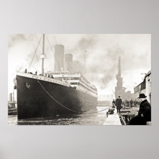 Poster RMS Titanic quitte Southampton (Devant)