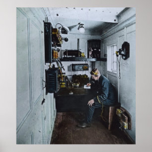 Poster RMS Titanic Radio Opérateur SOS