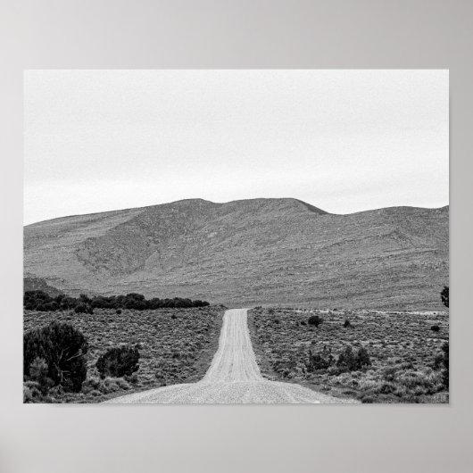 Poster Road Outta Town // Paysage noir et blanc (Devant)