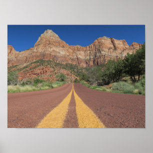 Poster Road Zion National Park USA