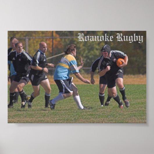 Poster Roanoke Rugby - Ben Call (Devant)