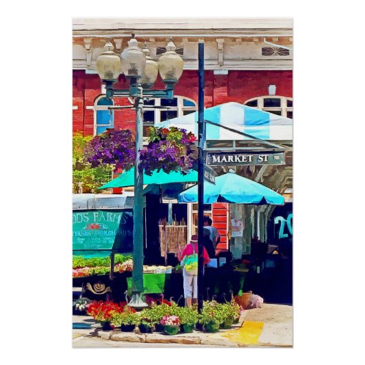 Poster Roanoke Va - Market Street (Devant)