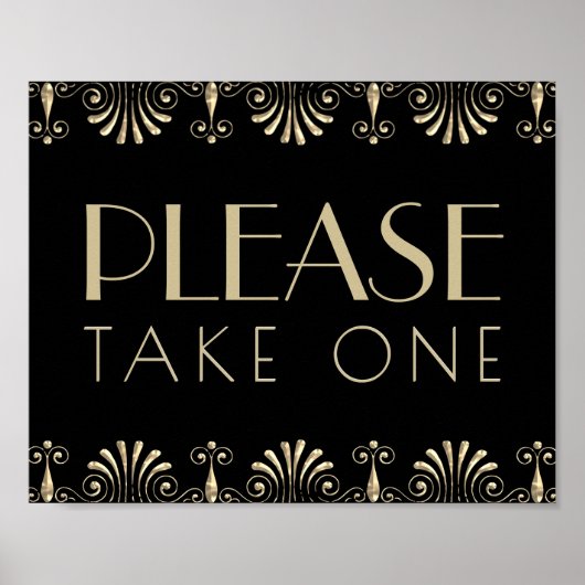 Poster Roarin 20s Sepia Décadence Or | Veuillez en prendr (Devant)