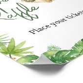 Poster Roaring avec Baby shower de Lion Déchets Raffin (Coin)