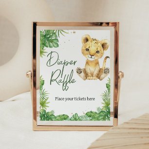 Poster Roaring avec Baby shower de Lion Déchets Raffin