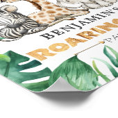 Poster Roaring One Jungle Safari 1ère fête d'anniversaire (Coin)