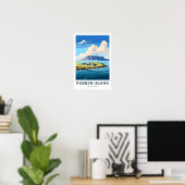 Poster Robben Island Afrique du Sud Imprimer (Bureau à domicile)