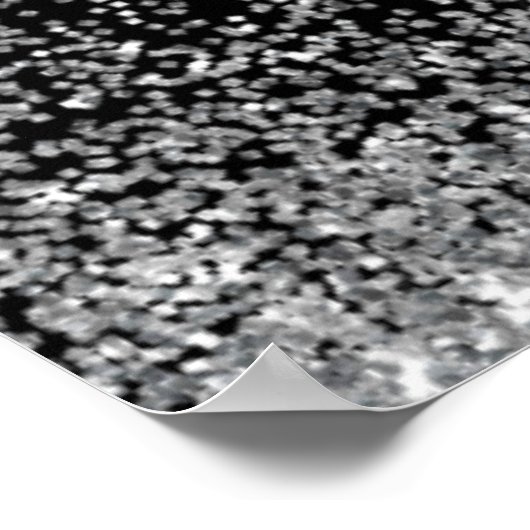 Poster Robe Argent Faux Parties scintillant Douce 16 Bien (Coin)