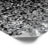 Poster Robe Argent Faux Parties scintillant Quinceanera B (Coin)