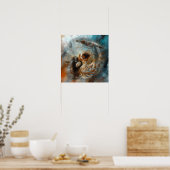 Poster Robe Argent Prêtesse Witchy AI Art Matte Value (Cuisine)