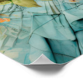 Poster Robe Bleue Inspiré Gothique Pêche Florales Corbeau (Coin)