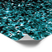 Poster Robe bleue turquoise Faux Parties scintillant Swee (Coin)