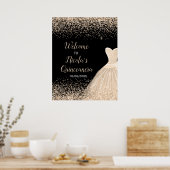 Poster Robe Champagne Faux Parties scintillant Quinceaner (Cuisine)