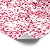 Poster Robe d'aquarelle rose et bordure de glam Anniversa (Coin)