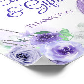 Poster Robe d'argent et de violet Quinceañera Cartes et c (Coin)