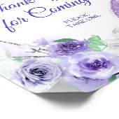 Poster Robe d'argent et de violet Quinceañera Merci (Coin)