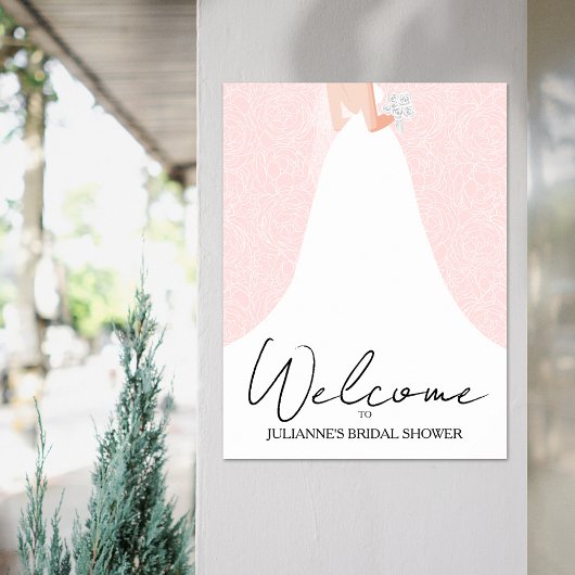 Poster Robe de Mariée sur Fête de Fiançailles Rose