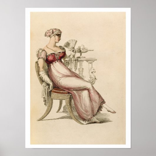 Poster Robe de soirée ou robe de bal, assiette de mode de (Devant)