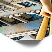 Poster Robe de sushi abstraite fantaisie mignonne (Coin)