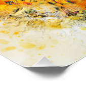 Poster Robe de tournesol Aquarelle Art (Coin)