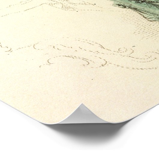 Poster Robe du matin, assiette de mode du Repo d'Ackerman (Coin)