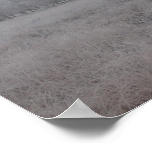 Poster Robe en champ en hiver (Coin)