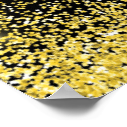 Poster Robe Jaune Faux Parties scintillant Quinceanera Bi (Coin)