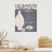 Poster Robe Mariage Boho Décontractée Aquarelle Fête des  (Cuisine)