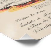 Poster Robe Mariage Mariée Victorienne Paris Fashion Plat (Coin)