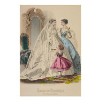 Robe Mariage victorienne Mode française Vintage Ad