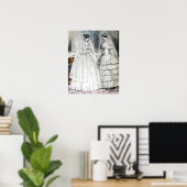 Poster Robe Mariage vintage (Bureau à domicile)