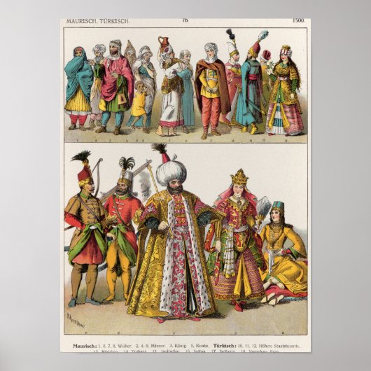 Poster Robe mauresque et turque (Devant)