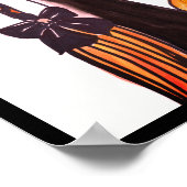 Poster Robe noire élégante classique d'Halloween (Coin)