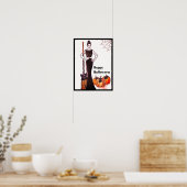 Poster Robe noire élégante classique d'Halloween (Cuisine)