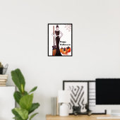 Poster Robe noire élégante classique d'Halloween (Bureau à domicile)