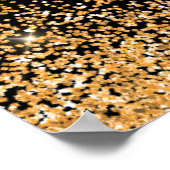 Poster Robe Orange Faux Parties scintillant Quinceanera B (Coin)