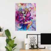 POSTER ROBE ROSE MUSICALE (Bureau à domicile)