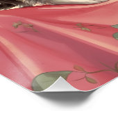 Poster Robe rose noire et chaton mignonne (Coin)