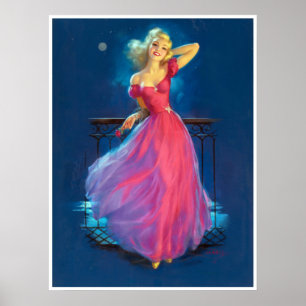 Poster Robe rose vers le haut