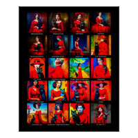 Robe Rouge Modes d'Art Chat Noir