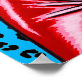 Poster Robe Vana DeVinyl™/Vinyle Rouge/Léopard Bleu (Coin)