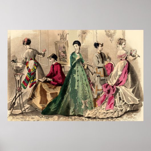 Poster Robe Victorienne Avec Bow Rose (Devant)