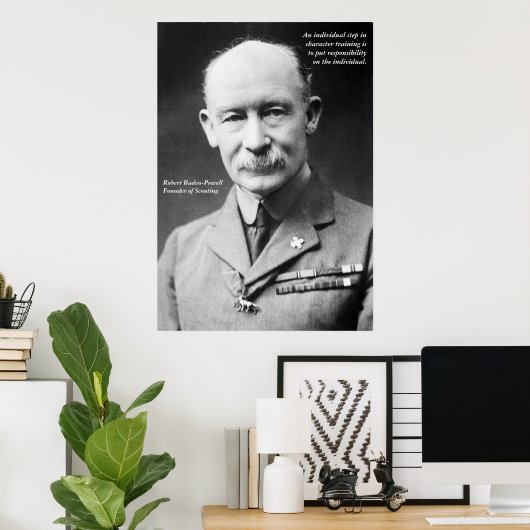 Poster Robert Baden-Powell (Bureau à domicile)