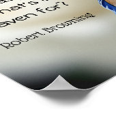 Poster Robert Browning citation Ou ce qui est un paradis (Coin)