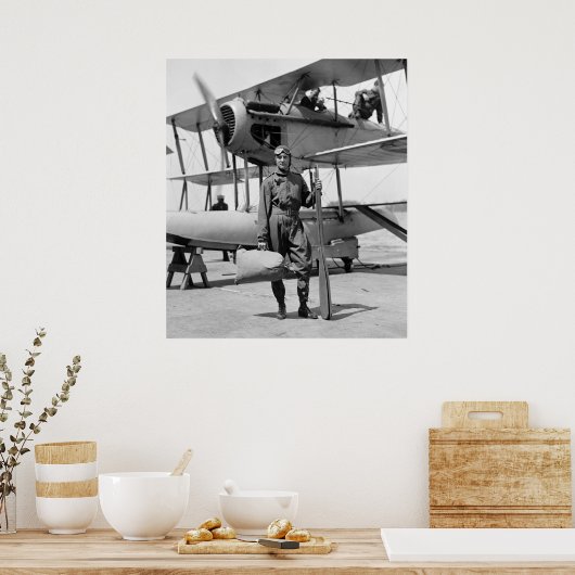 Poster Robert E. Byrd with Hydroaeroplane, 1920s (Cuisine)