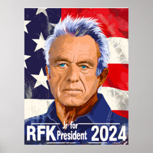 Poster Robert F Kennedy, Jr. pour le président 2024, RFK 