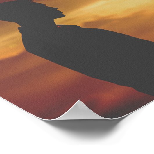 Poster Robert Frost cite des lettres blanches Motivationn (Coin)